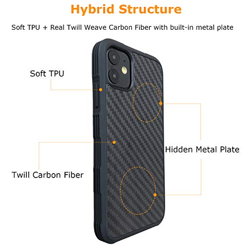 Molzar Tire Series iPhone 11 with Real Weave Carbon Fiber Case - Molzar-iphone cases and accessories