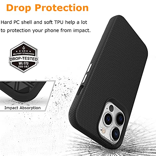 Molzar Shield Series iPhone 13 Pro Case with Triangle Texture Grip - Molzar-iphone cases and accessories