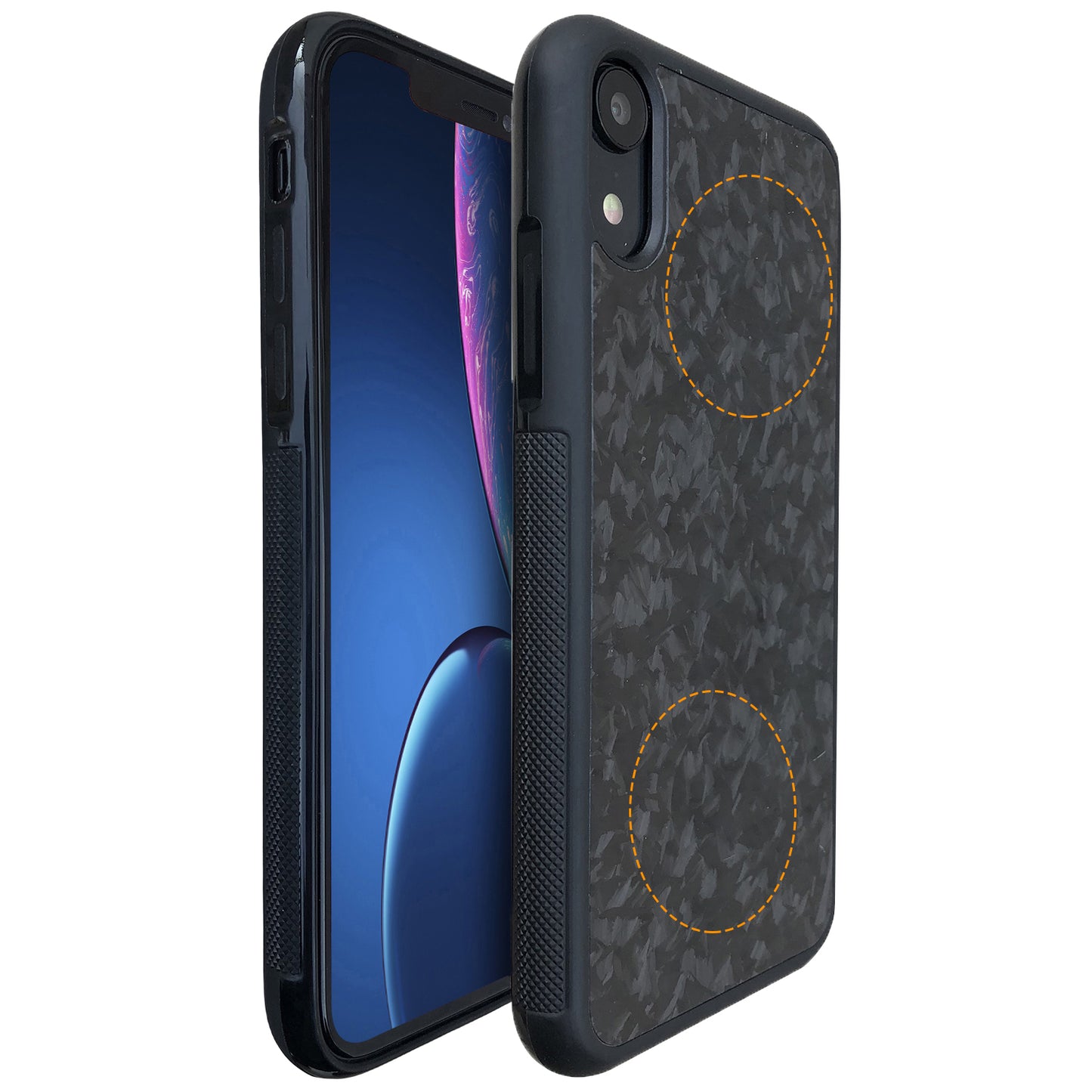 Molzar Grip Series iPhone XR with Real Forged Carbon Case