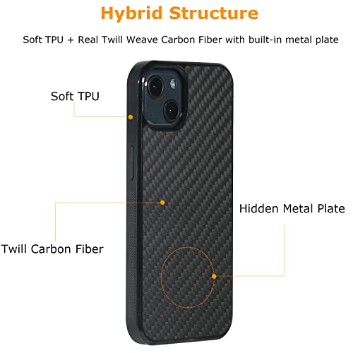 Molzar Grip Series iPhone 13 Case with Real Weave Carbon Fiber - Molzar-iphone cases and accessories