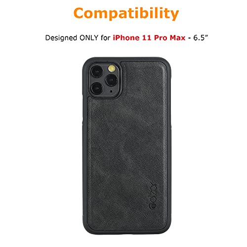 Molzar GripBig Series iPhone 11 Pro Max Case with TPU and Faux Leather - Molzar-iphone cases and accessories