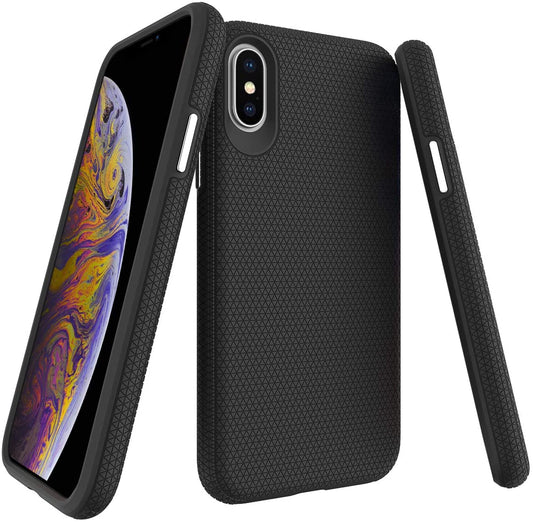 Molzar Shield Series iPhone Xs Case, iPhone X Case, Triangle Texture Grip Case - Molzar-iphone cases and accessories