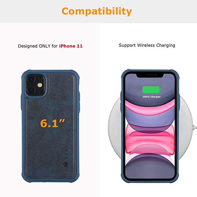 Molzar MagBig Series for iPhone 11 with Faux Leather Case - Molzar-iphone cases and accessories