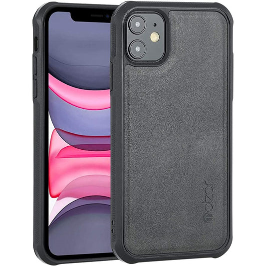 Molzar MagBig Series for iPhone 11 with Faux Leather Case